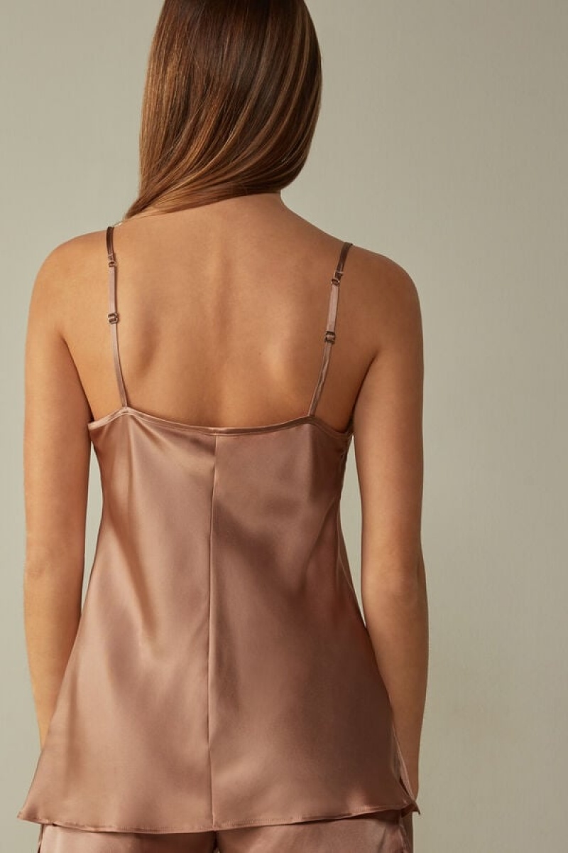 Natural Intimissimi Top in Silk Satin | CAZDE32248